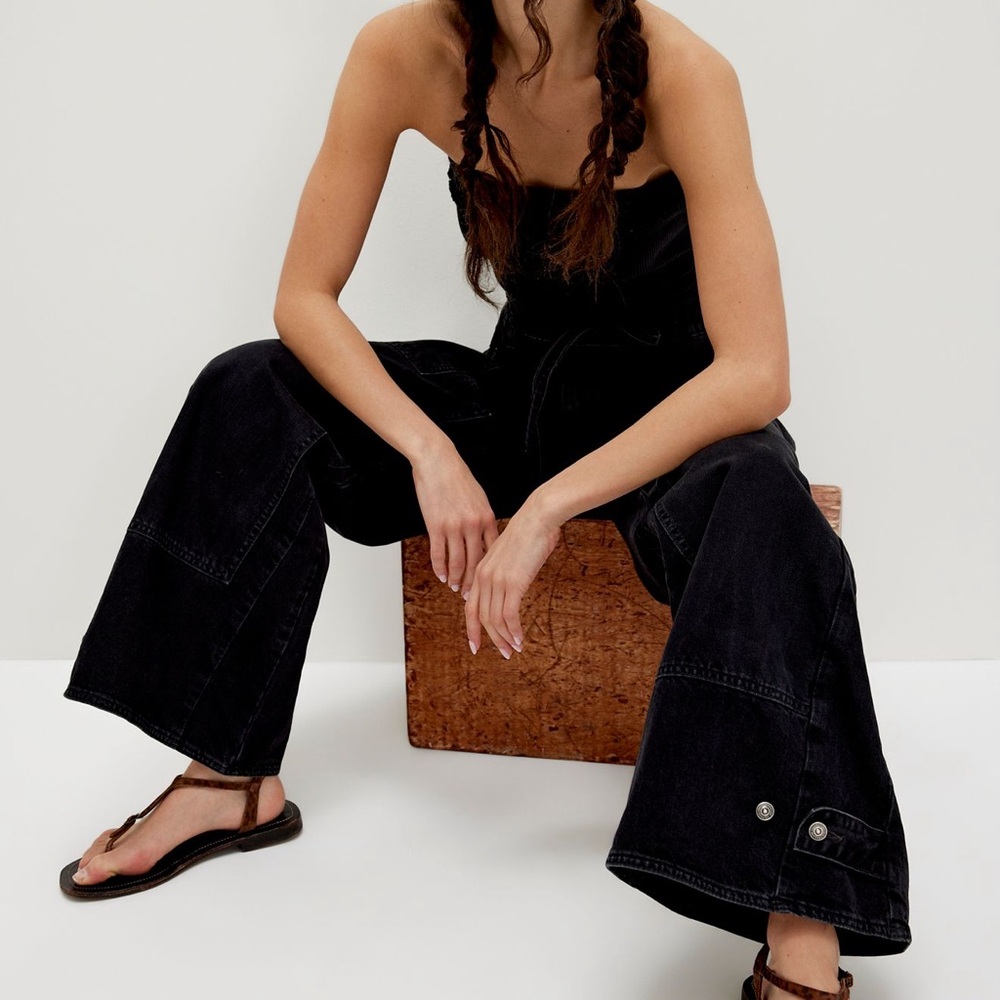Free People (We The Free) Black Wide-Leg Jeans. Size S. Worn once